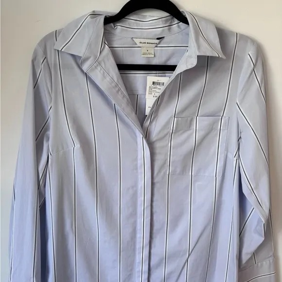 Club Monaco Strawberta Dress in Blue Stripe - Size 6