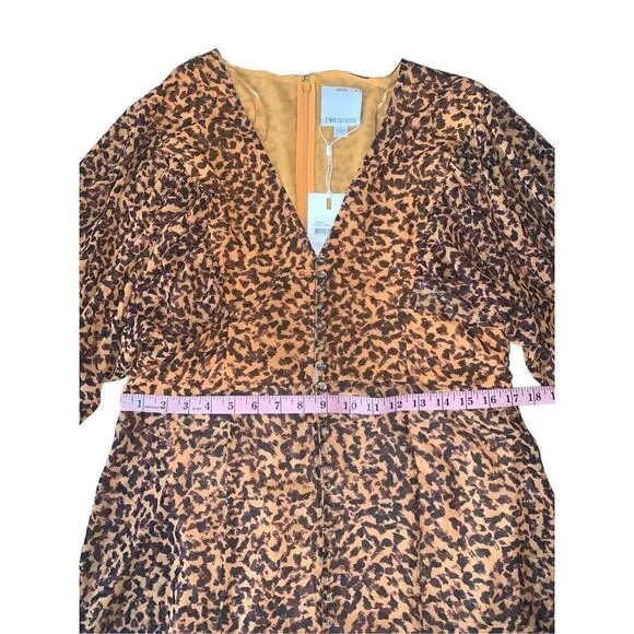 C/Meo Collective Apparent Long Sleeve Dress With An All Over Abstract Animal Pri