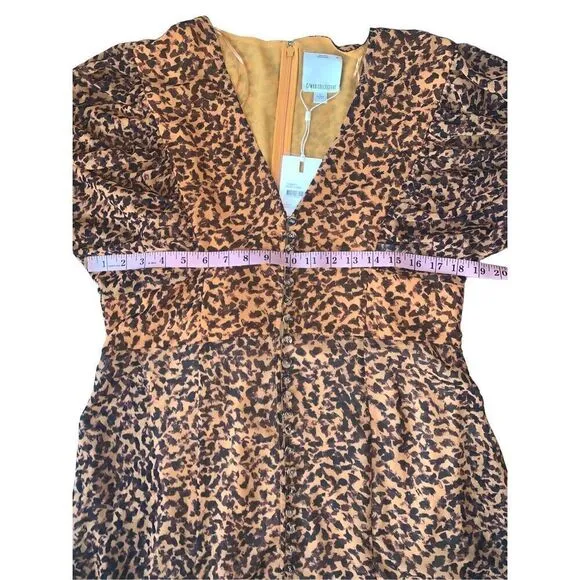 C/Meo Collective Apparent Long Sleeve Dress With An All Over Abstract Animal Pri