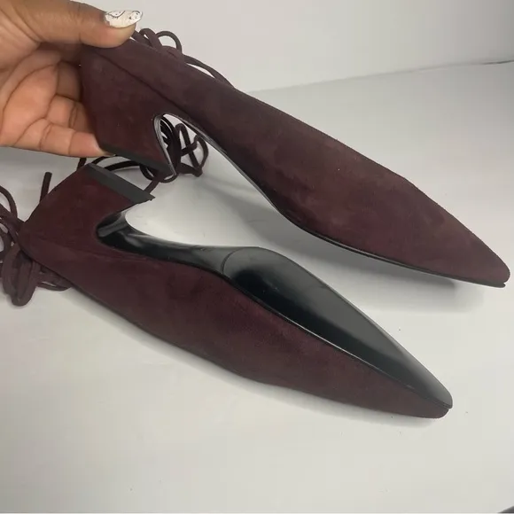 CO. Collections Lace Up Suede Mules