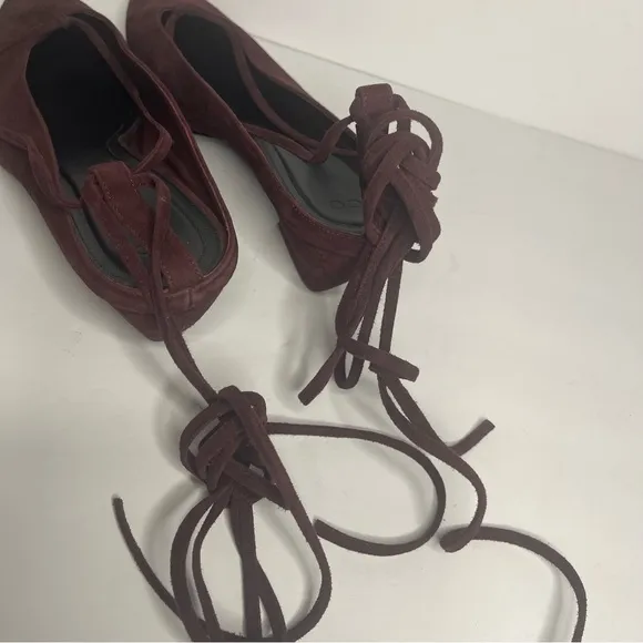 CO. Collections Lace Up Suede Mules