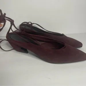 CO. Collections Lace Up Suede Mules