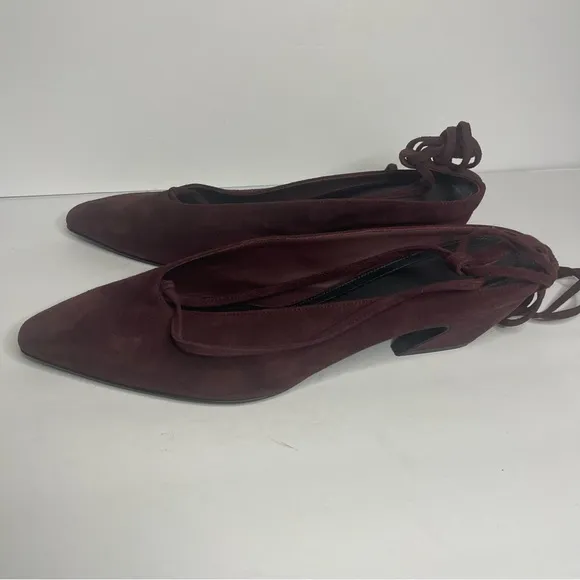 CO. Collections Lace Up Suede Mules