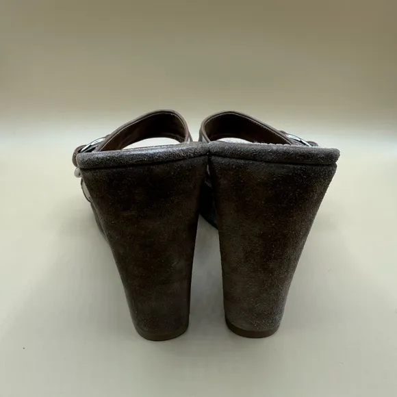 Coach Brown Mules Meredith Sandals Size 8.5