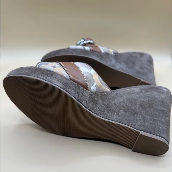 Coach Brown Mules Meredith Sandals Size 8.5