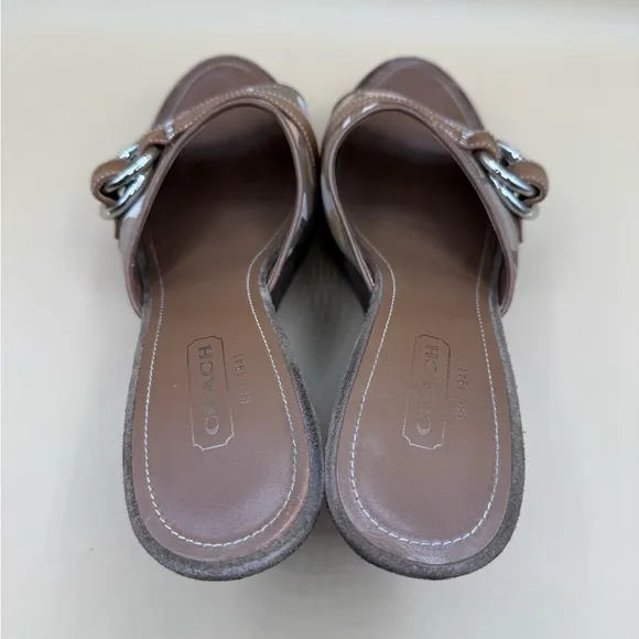 Coach Brown Mules Meredith Sandals Size 8.5