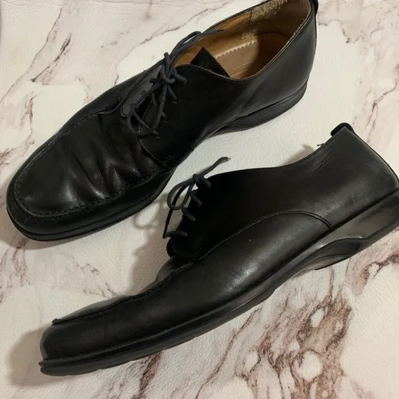 Coach Carleton Moc Toe Black Oxfords Shoes 10