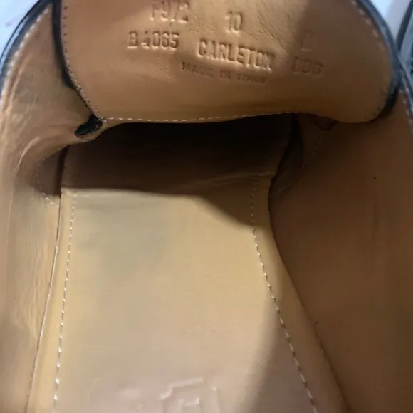 Coach Carleton Moc Toe Black Oxfords Shoes 10