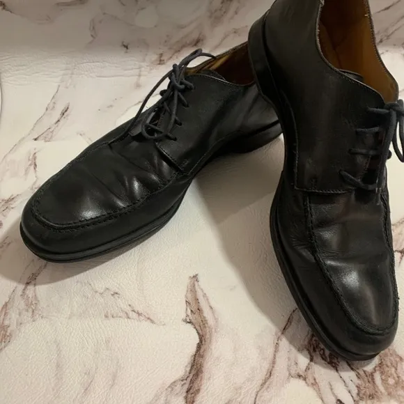 Coach Carleton Moc Toe Black Oxfords Shoes 10
