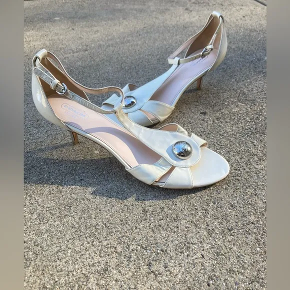 Coach Hellena Soft Patent Leather Kitten Heels