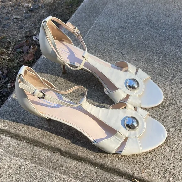 Coach Hellena Soft Patent Leather Kitten Heels