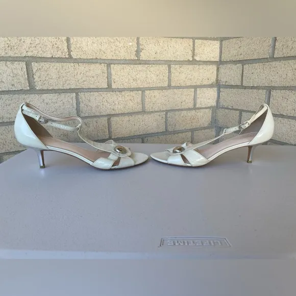 Coach Hellena Soft Patent Leather Kitten Heels