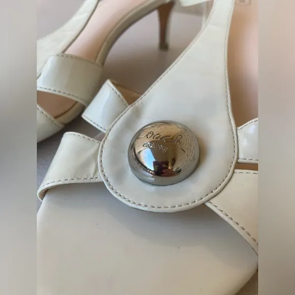 Coach Hellena Soft Patent Leather Kitten Heels