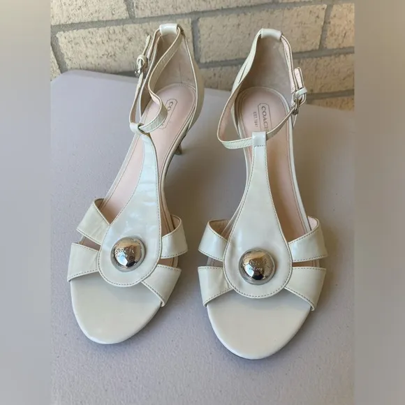 Coach Hellena Soft Patent Leather Kitten Heels