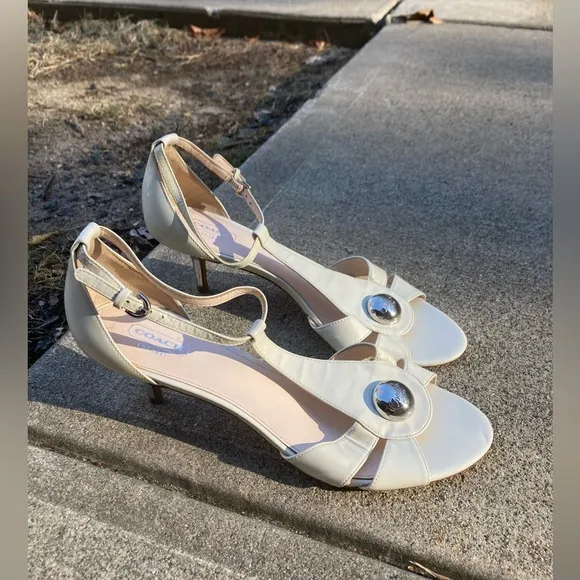 Coach Hellena Soft Patent Leather Kitten Heels