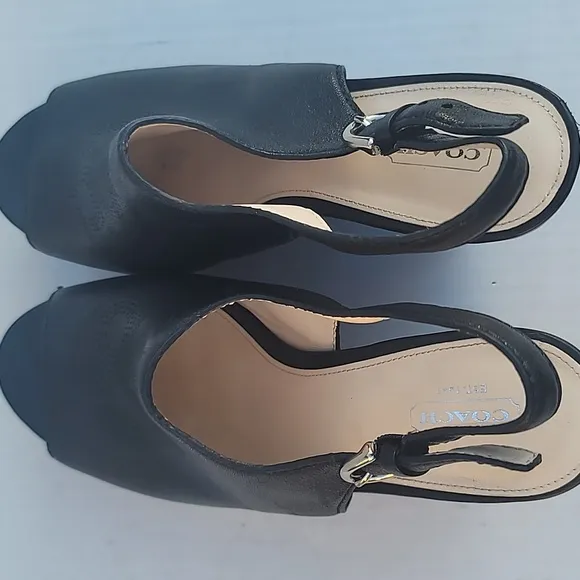 Coach Jade Wedges Platform Slingback Sandals Shoez SZ 10