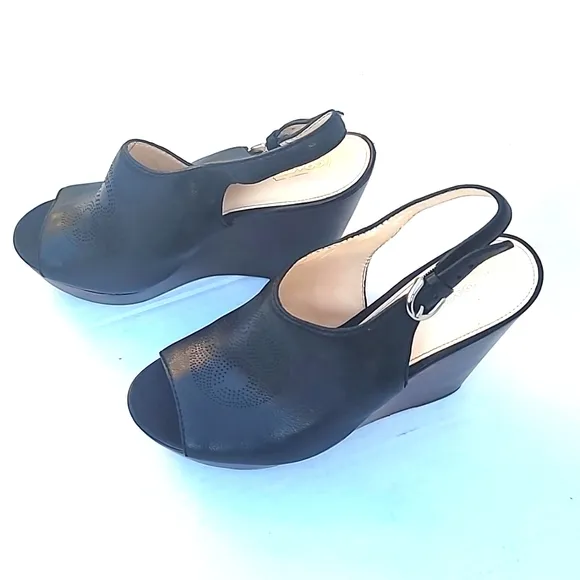 Coach Jade Wedges Platform Slingback Sandals Shoez SZ 10