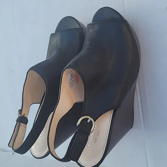 Coach Jade Wedges Platform Slingback Sandals Shoez SZ 10
