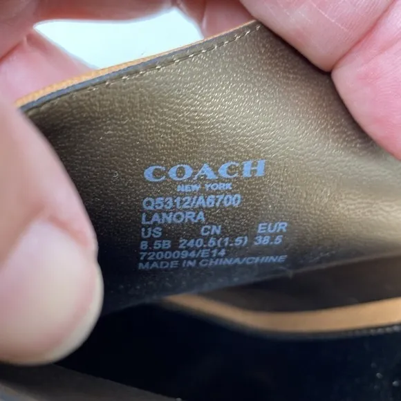 Coach Lanora Soft Grain Ginger Leather Slingback Ankle Bootie Heels Cognac 8.5