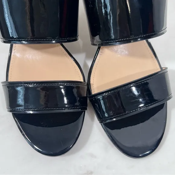 Coach Marla Black Patent Leather Slingback Sandals Heels Size 11