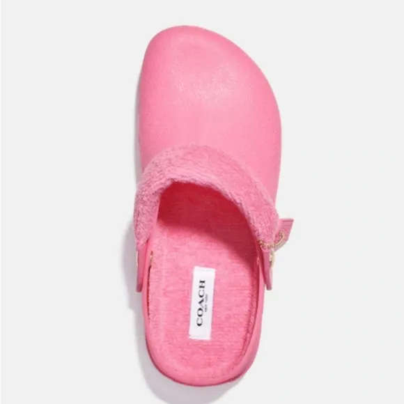 COACH petunia pink Lola Clogs. Size 7