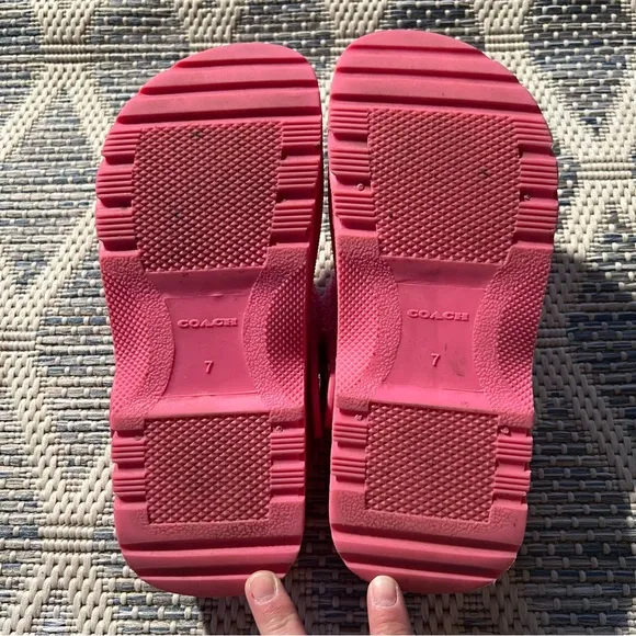 COACH petunia pink Lola Clogs. Size 7
