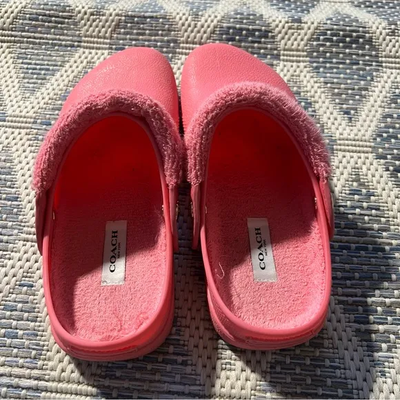 COACH petunia pink Lola Clogs. Size 7