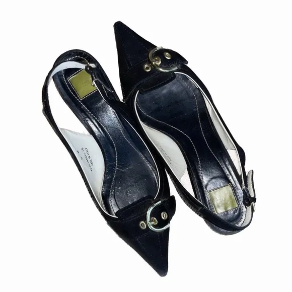 Coach Sandra Suede Slingback Heels