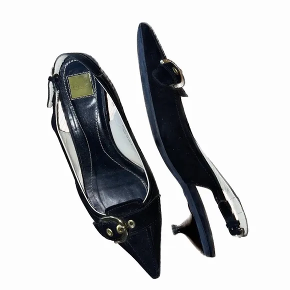 Coach Sandra Suede Slingback Heels