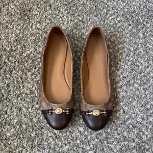 Coach Women’s Leila Monogram Leather Ballet Flats Size 11
