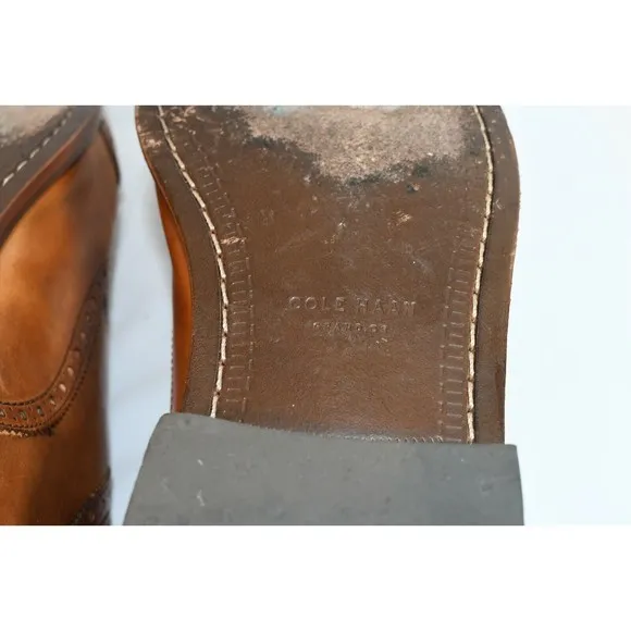 Coal Haan Grand OS Giraldo Cap II Brown Tan Cap Toe Brogue Oxfords Mens Sz 13M