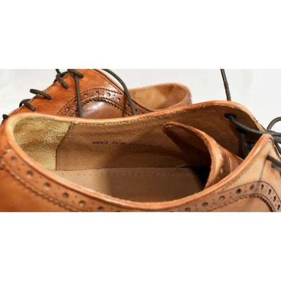 Coal Haan Grand OS Giraldo Cap II Brown Tan Cap Toe Brogue Oxfords Mens Sz 13M