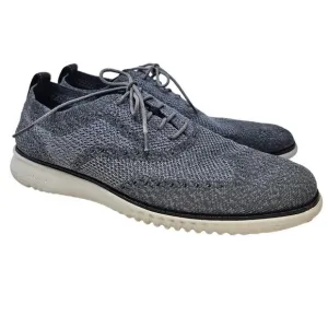 Cole Haan 10 2.ZERØGRAND Wingtip Oxfords Blue Gray Loafer Stitchlite Stretch