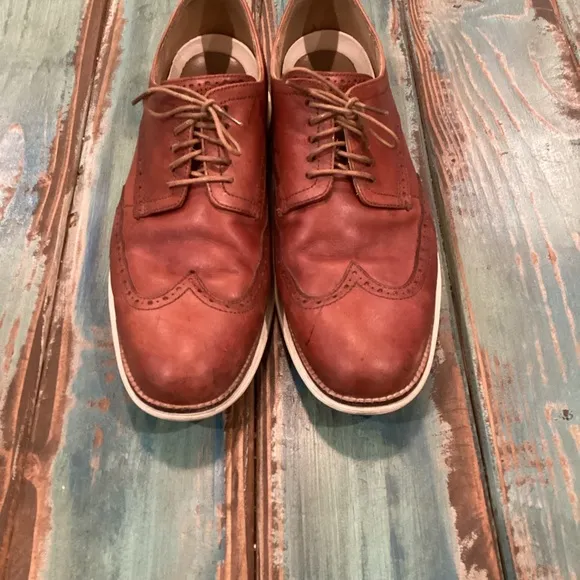 Cole Haan 11.5 Men's ØriginalGrand Wingtip Oxfords Comfort Leather Shoes Brown