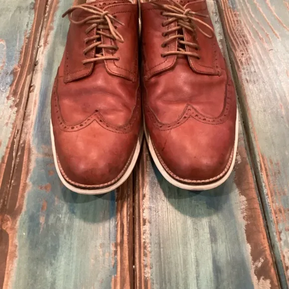 Cole Haan 11.5 Men's ØriginalGrand Wingtip Oxfords Comfort Leather Shoes Brown