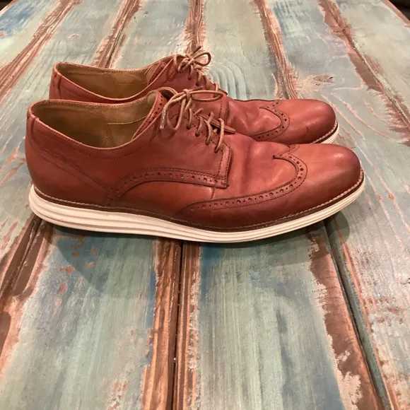 Cole Haan 11.5 Men's ØriginalGrand Wingtip Oxfords Comfort Leather Shoes Brown