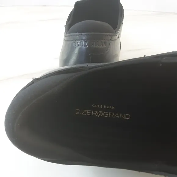 COLE HAAN 2.0 Zerogrand Black Leather Laser Wing Oxfords Sz 12M C23832 NWOT