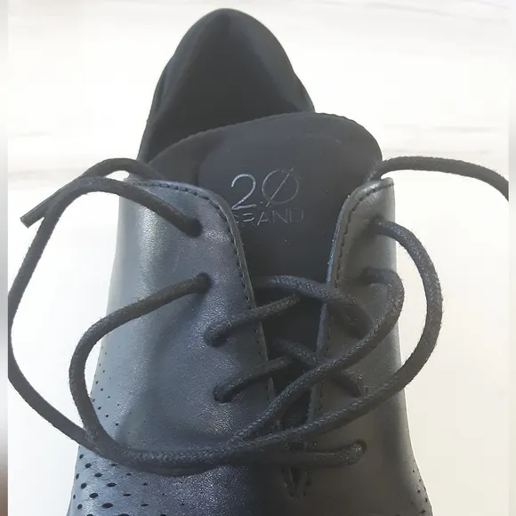 COLE HAAN 2.0 Zerogrand Black Leather Laser Wing Oxfords Sz 12M C23832 NWOT