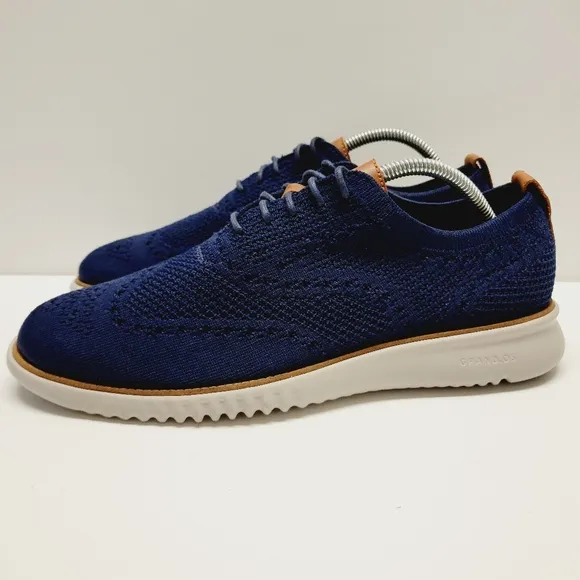 Cole Haan 2.ZEROGRAND C27569 Mens Marine Stitchlite Wingtip Oxfords Size 9.5