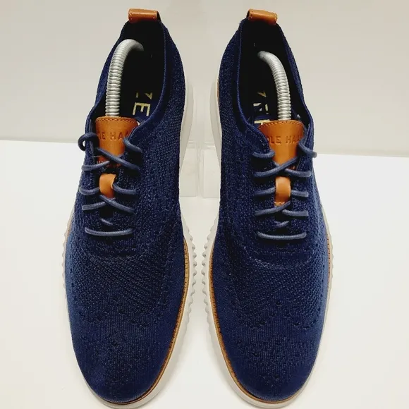 Cole Haan 2.ZEROGRAND C27569 Mens Marine Stitchlite Wingtip Oxfords Size 9.5