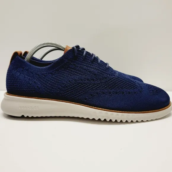 Cole Haan 2.ZEROGRAND C27569 Mens Marine Stitchlite Wingtip Oxfords Size 9.5