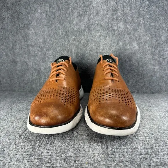 Cole Haan 2.Zerogrand Mens 10 Brown Leather Laser Wingtip Oxfords