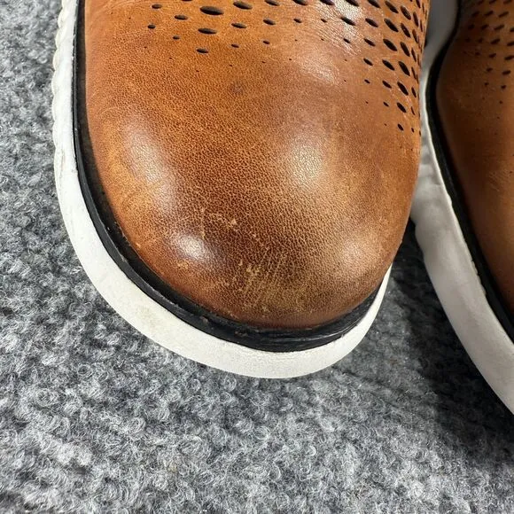 Cole Haan 2.Zerogrand Mens 10 Brown Leather Laser Wingtip Oxfords