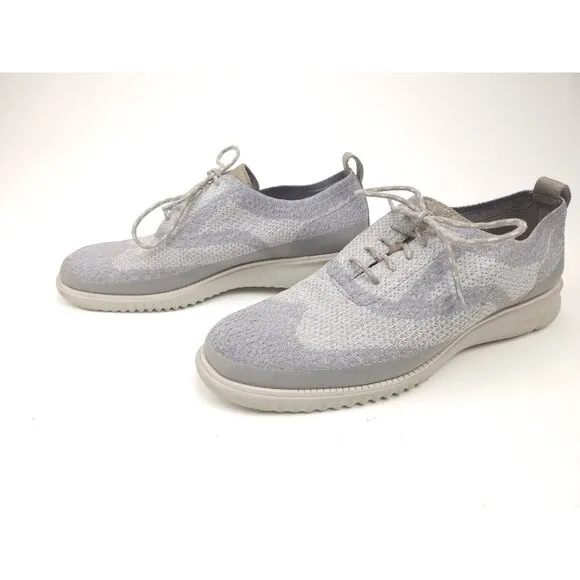 Cole Haan 2.Zerogrand Oxfords Men's 10.5 M Gray Stitchlite Casual Wingtip Shoes