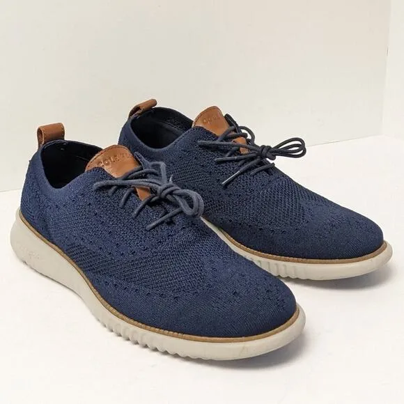 Cole Haan 2.Zerogrand Stitchlite Wingtip Oxfords, Navy, Men's 10 M