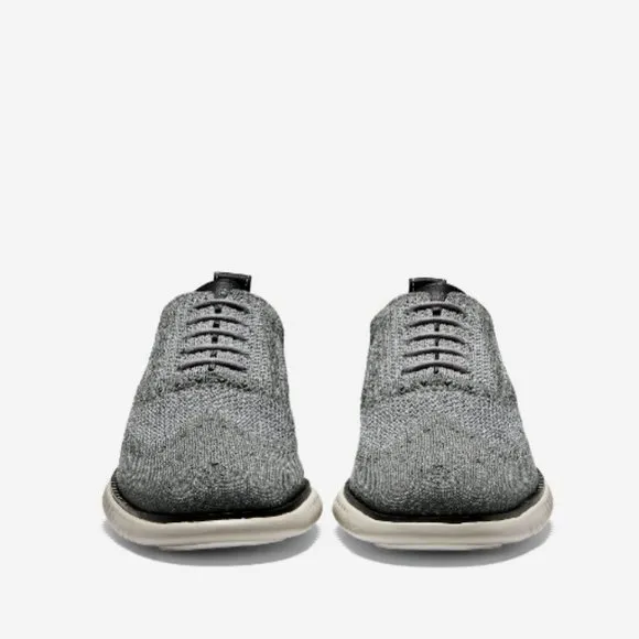COLE HAAN 2.ZEROGRAND WINGTIP OXFORDS GRAY KNIT MEN'S SIZE 12 NEW !!!!!!!
