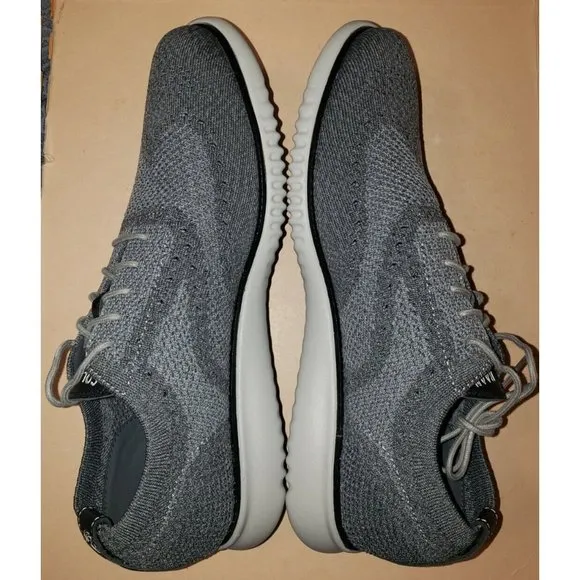 COLE HAAN 2.ZEROGRAND WINGTIP OXFORDS GRAY KNIT MEN'S SIZE 12 NEW !!!!!!!