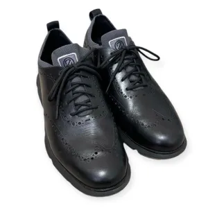 Cole Haan 4.Zerogrand Black Leather Cushioned Wingtip Oxfords Men's Size 12W