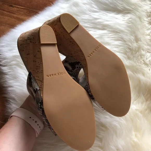 Cole Haan Acoma Wedge II Roccia Snake Print Sandal