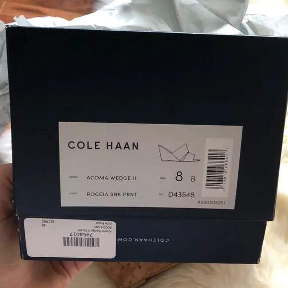 Cole Haan Acoma Wedge II Roccia Snake Print Sandal